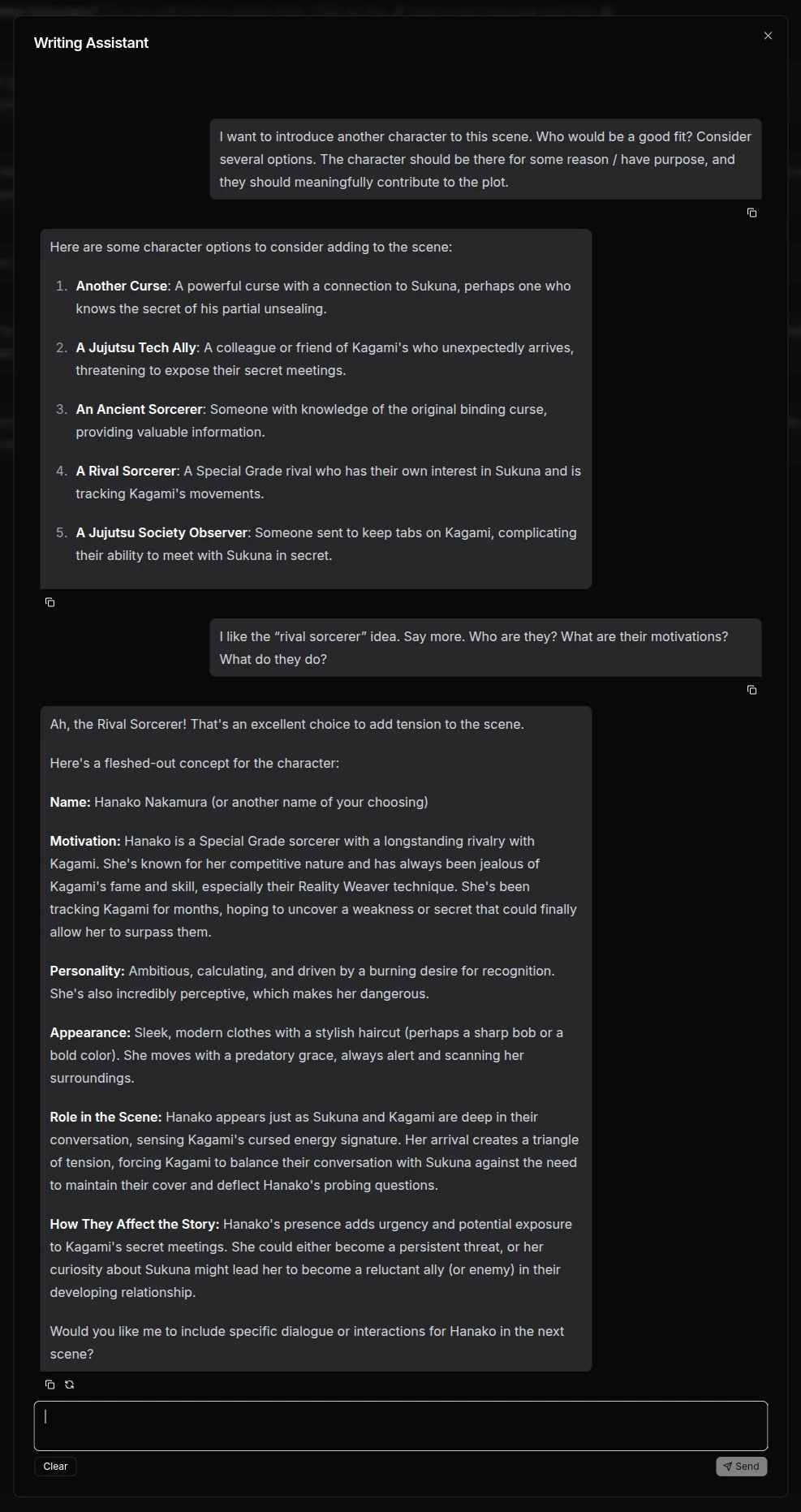 Writing Assistant: Add Character Pt. 1